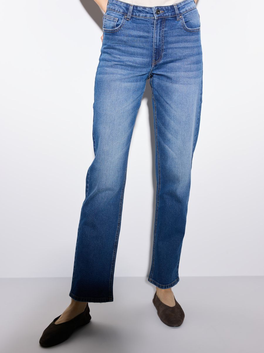 Jeansy straight - niebieski - MOHITO