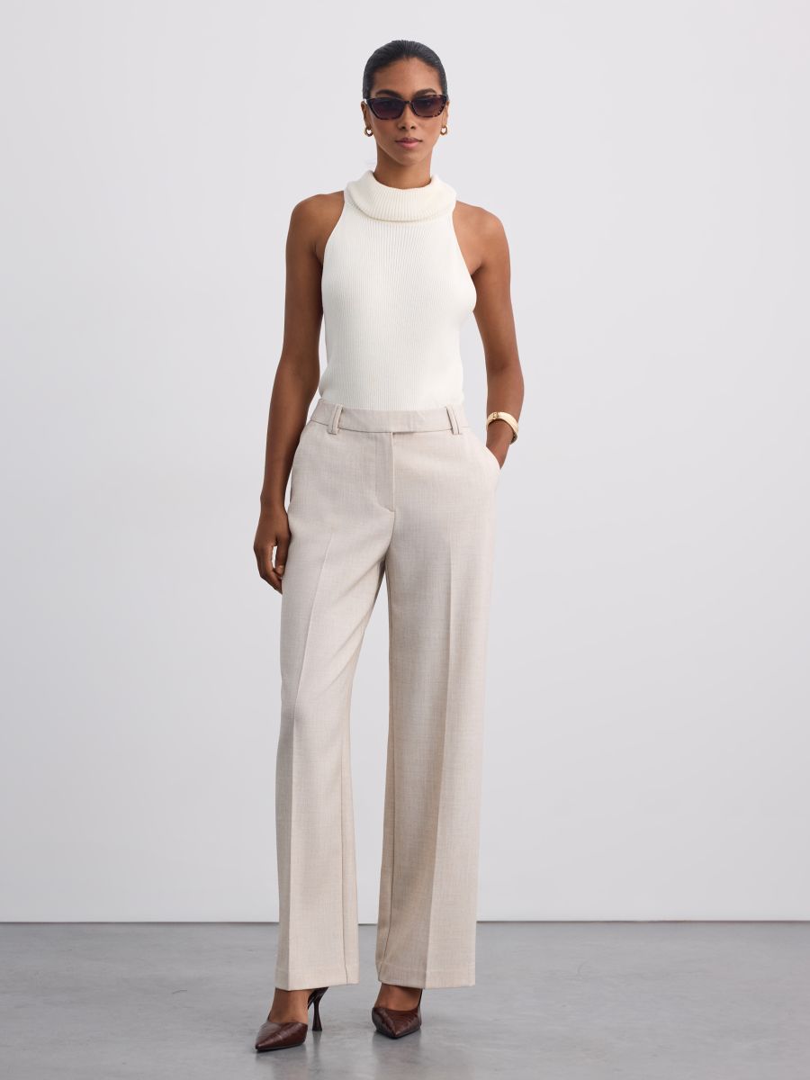 Pantaloni straight - Beige - MOHITO