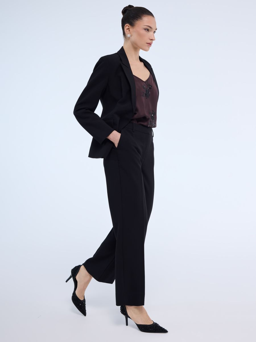 Eleganckie spodnie - czarny - MOHITO