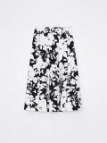 Fustă midi din bumbac, cu flori - Negru - MOHITO - small5
