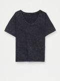 Бавовняна футболка з ефектом виварювання - чорний - MOHITO - small1