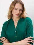 Bluza od mešavine lana - zeleno  - MOHITO - small3