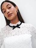 Čipkasta bluza - krem - MOHITO - small3