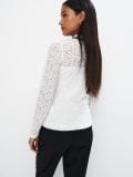 Čipkasta bluza - krem - MOHITO - small4