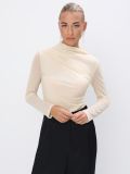 Блузка з металізованою ниткою - бежевий - MOHITO - small2