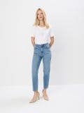 Blugi mom slim - Albastru - MOHITO - small3