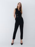 Kopertowy kombinezon maxi - czarny - MOHITO - small1