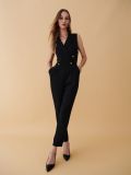 Kopertowy kombinezon maxi - czarny - MOHITO - small5
