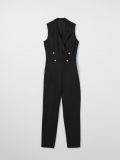 Kopertowy kombinezon maxi - czarny - MOHITO - small4