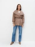 Стьобана куртка з зав’язуваним поясом - бежевий - MOHITO - small3