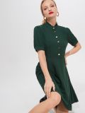 Wiskozowa sukienka midi - zielony - MOHITO - small2