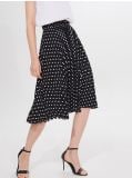 Spódnica midi w groszki - czarny - MOHITO - small2