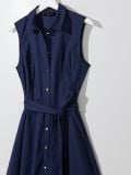 Bawełniana szmizjerka - granatowy - MOHITO - small7