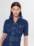 Jeansowa sukienka midi - granatowy - MOHITO - small1