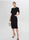 Dopasowana sukienka midi - czarny - MOHITO - small1