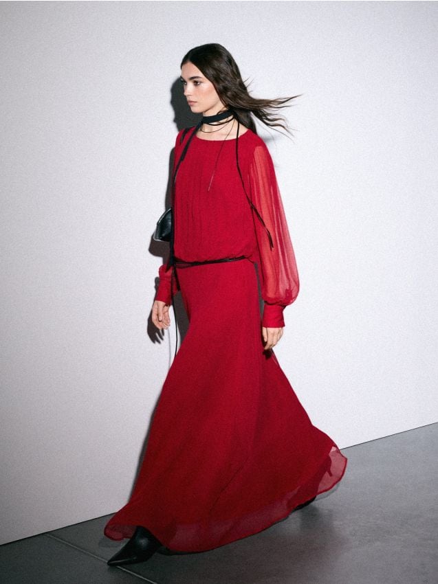 Rochie maxi roșie