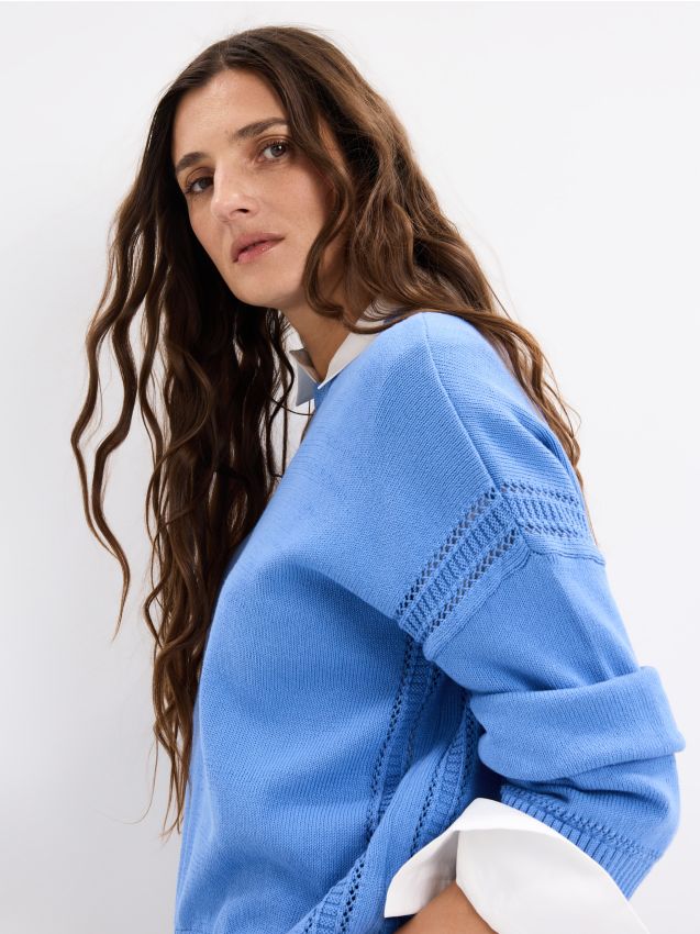 Maglione da donna alla moda, con stampa a righe, maniche lunghe, scollo a V, bottoni, casual, da donna, elegante, sexy, elegante, Nero , XL