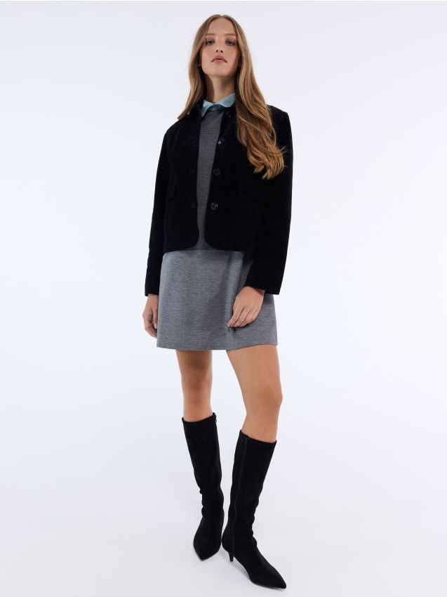 Rochie mini cu guler