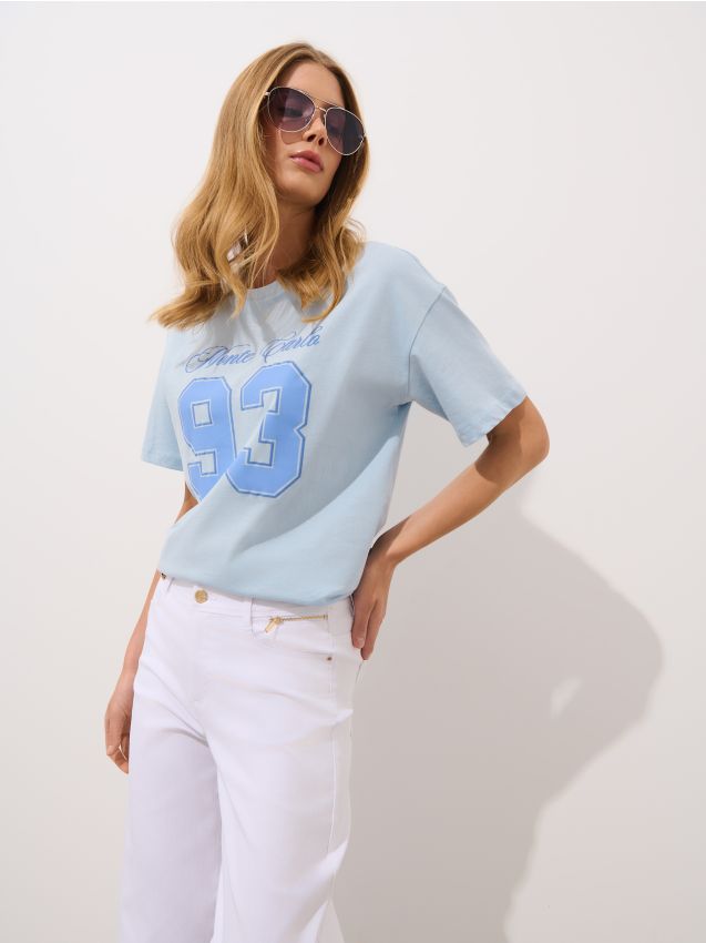 Mohito - Тениска с щампа - син