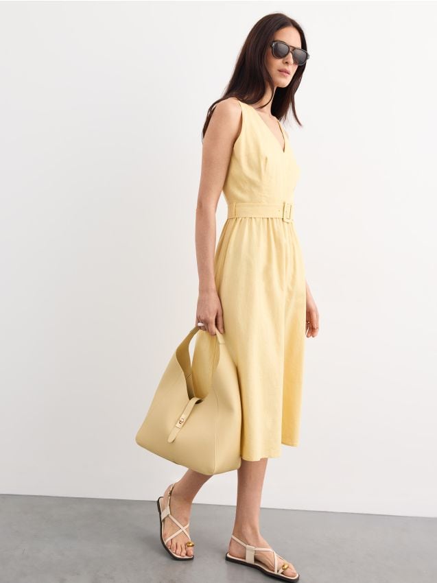Rochie midi cu curea