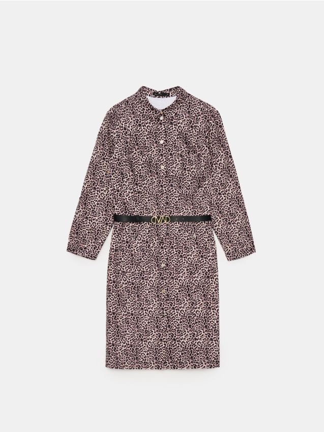 Rochie mini tip cămașă cu curea