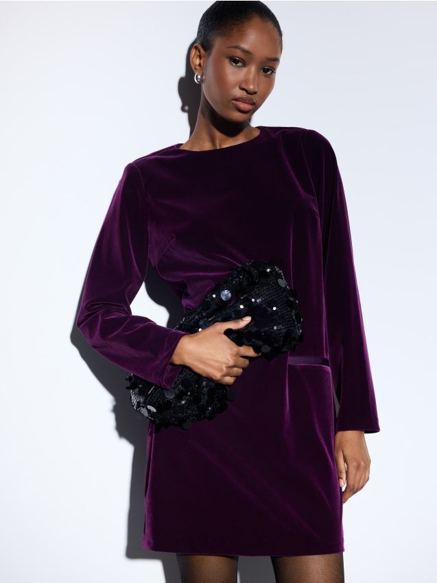 Rochie mini din catifea