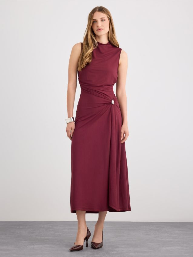 Mohito - Maxikleid mit dekorativem Element - Kaffeebraun