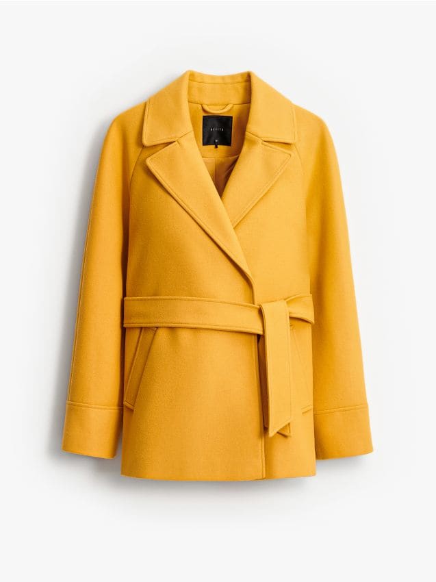 Geacă biker culoare Maro închis - MOHITO - 706FH-89X