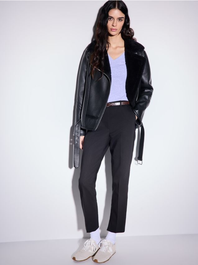 Mohito - Панталон с колан - черен