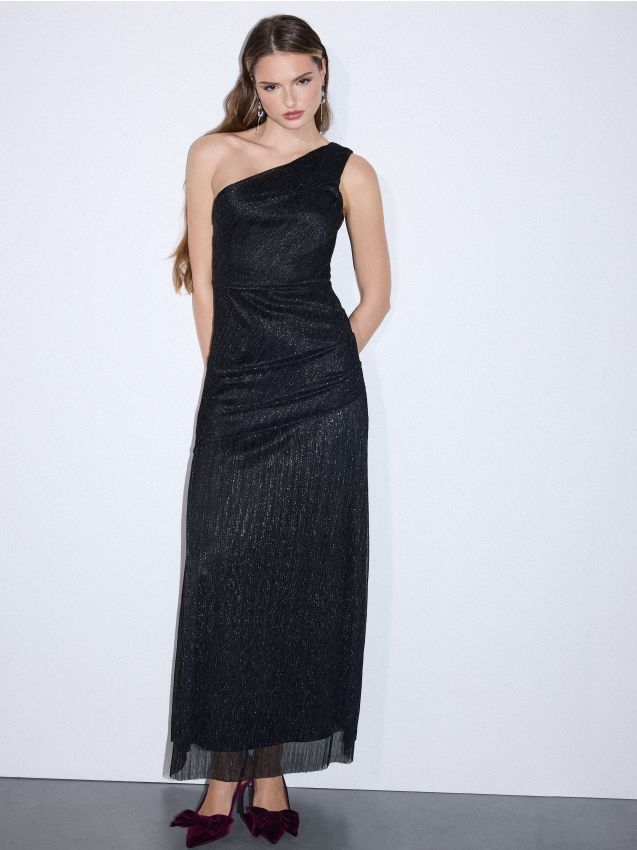 Rochie maxi cu un umăr