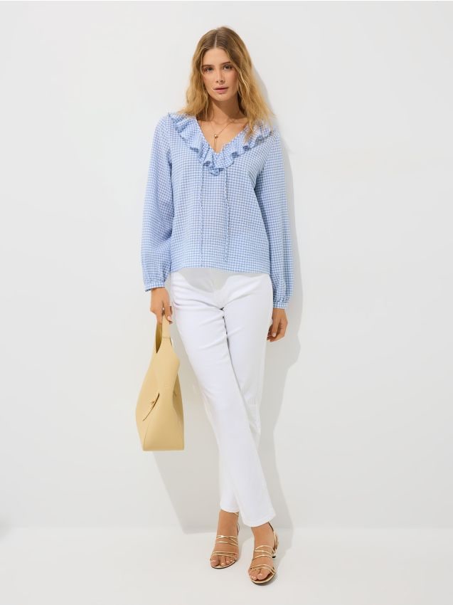 Mohito - Карирана блуза - син
