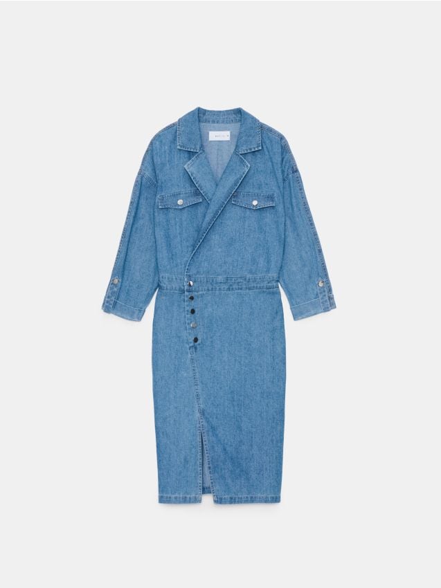 Mohito - Midikleid aus Jeans - Blau