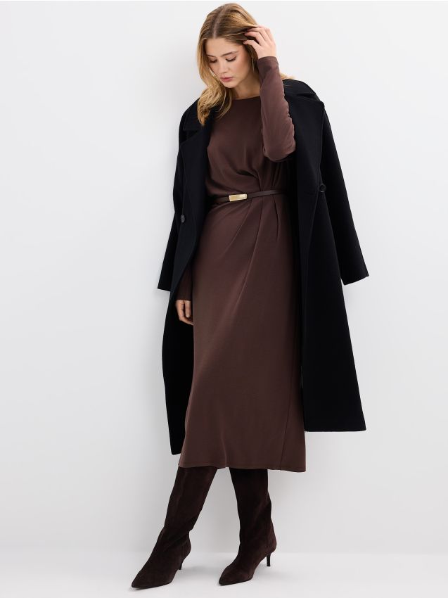 Rochie midi cu curea