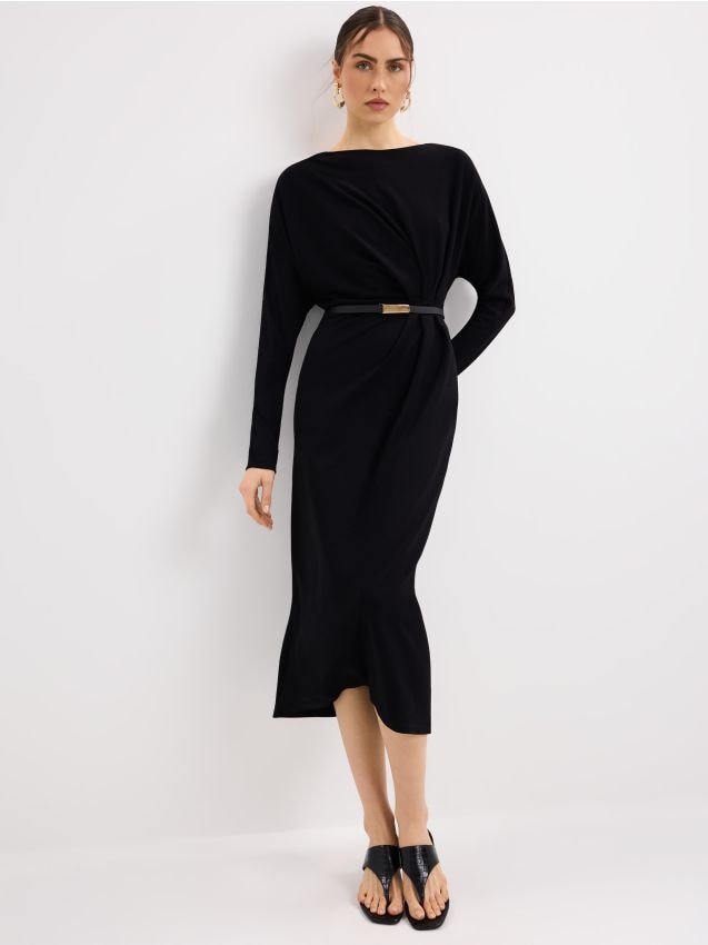 Rochie midi cu curea