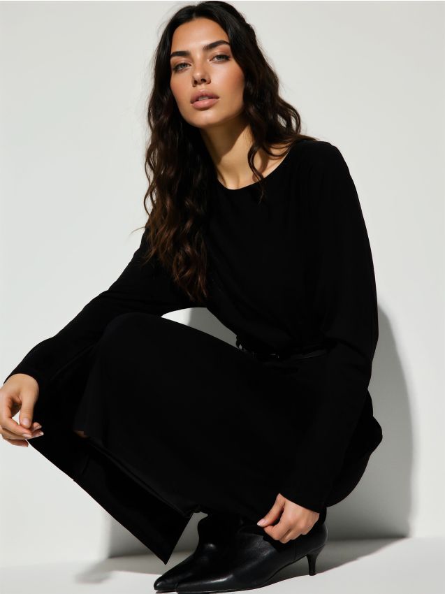 Rochie midi cu curea