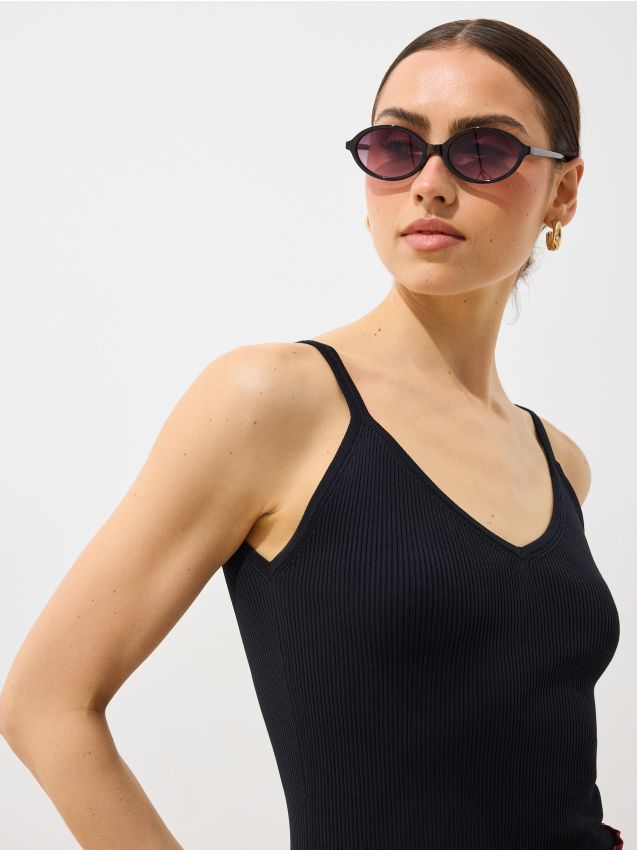 Mohito - Топ с презрамки - черен