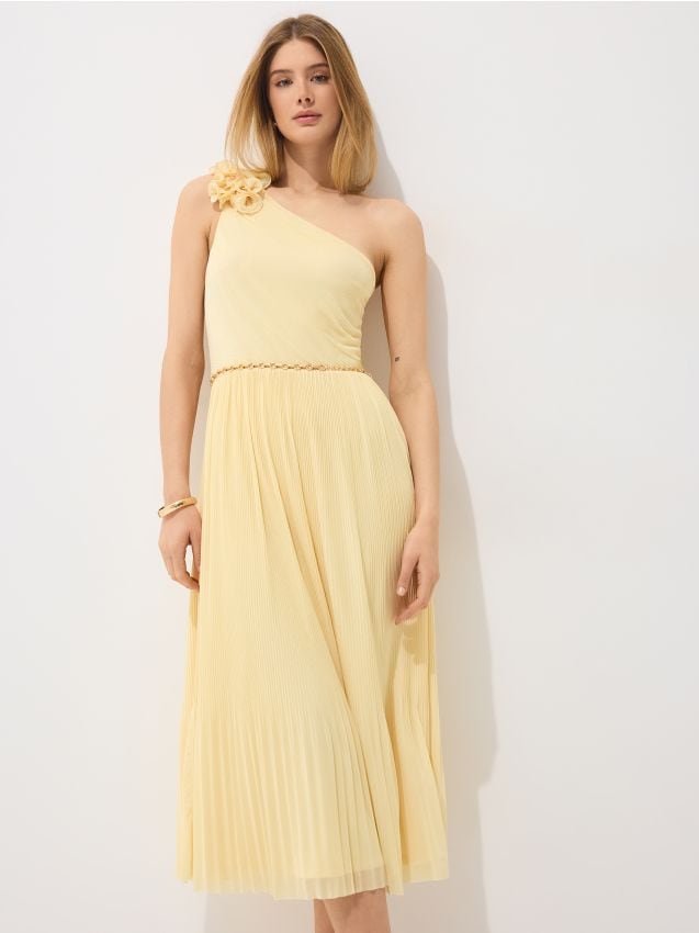 Rochie plisată midi