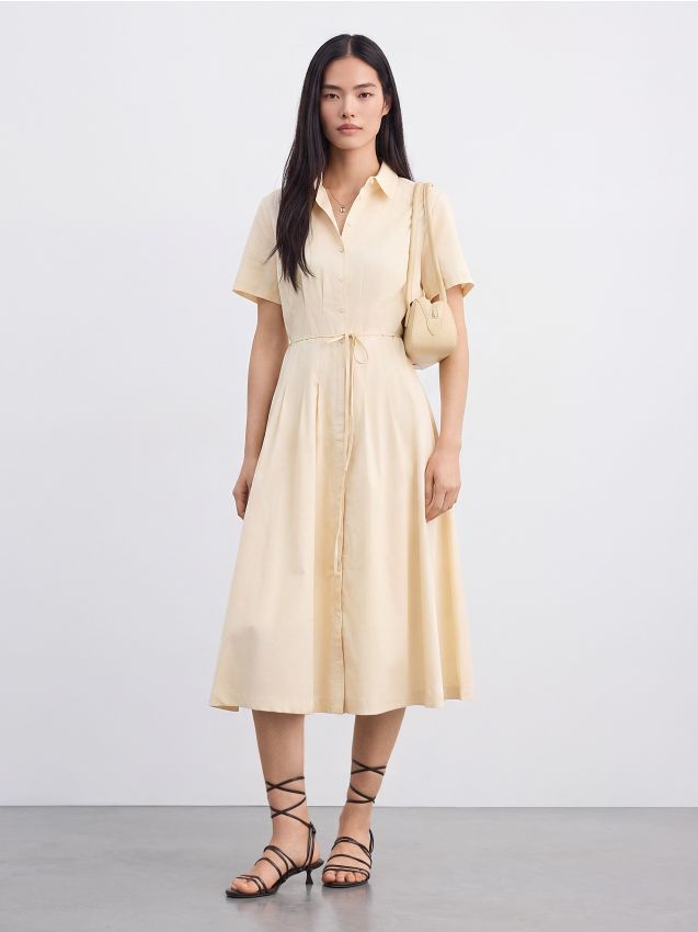 Rochie midi tip cămașă