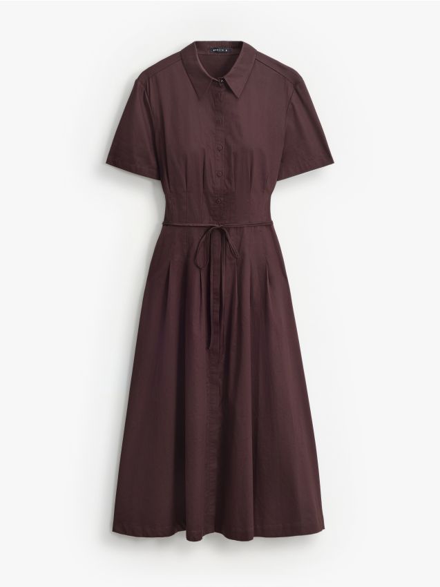 Rochie midi tip cămașă