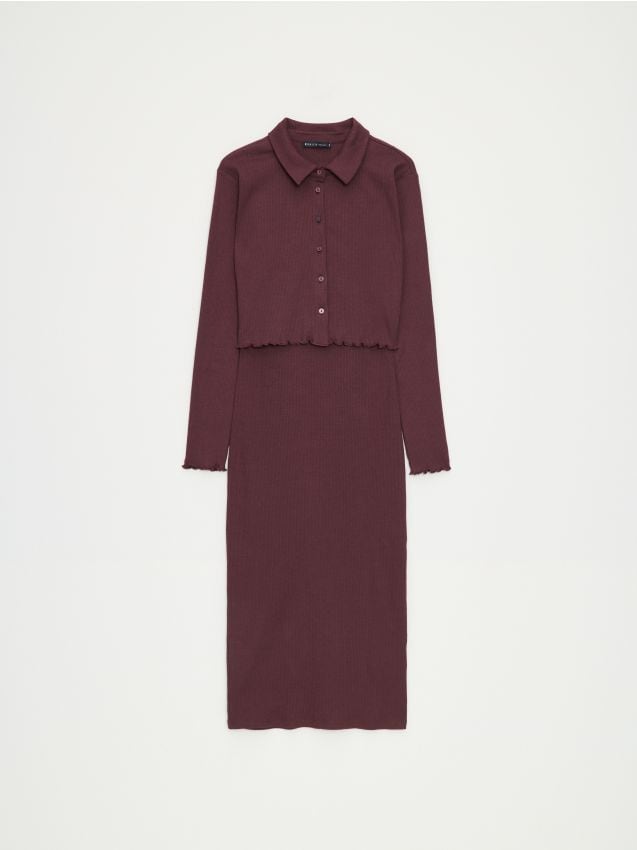 Rochie reiată midi