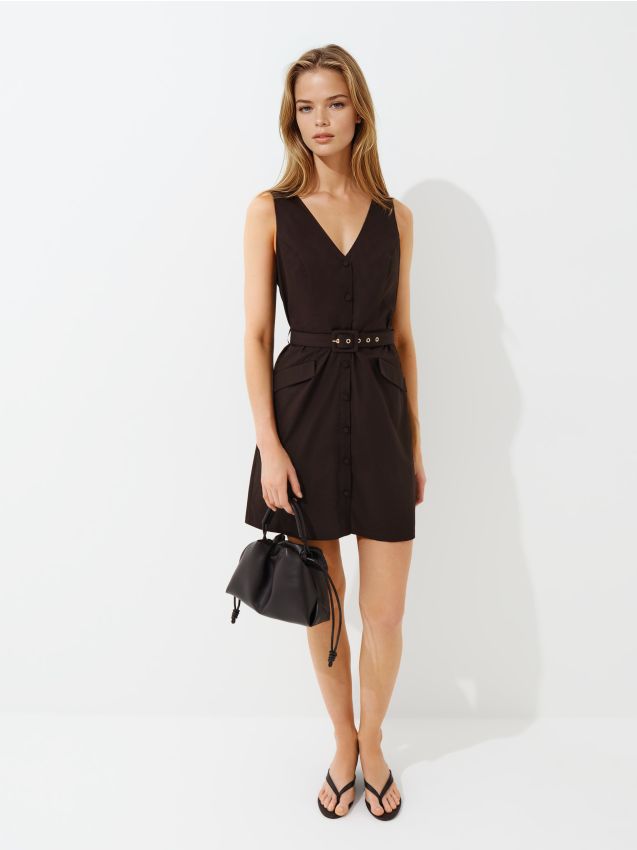 Rochie mini din bumbac