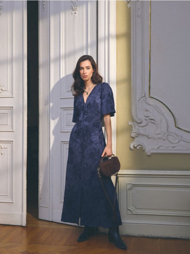 Rochie midi cu flori