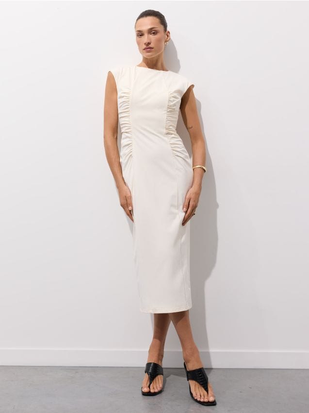 Rochie midi cu falduri