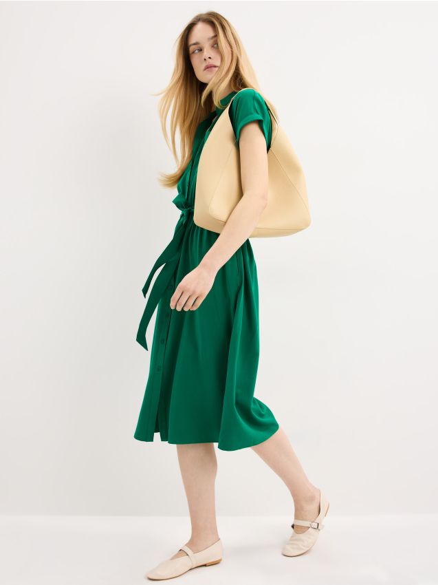 Mohito - Миди рокля тип риза - зелено