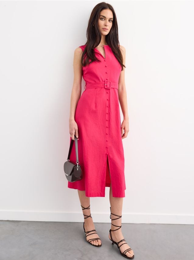 Rochie midi tip cămașă