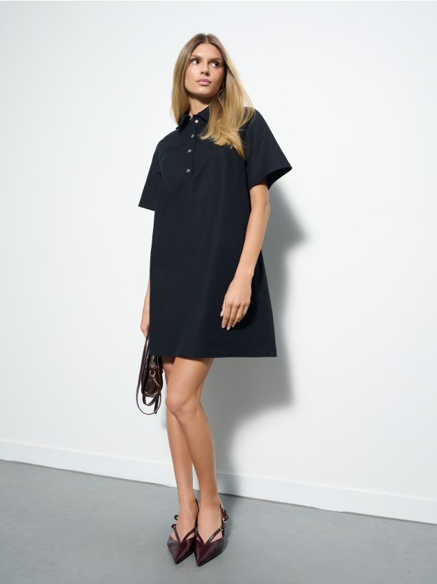 Rochie mini tip cămașă