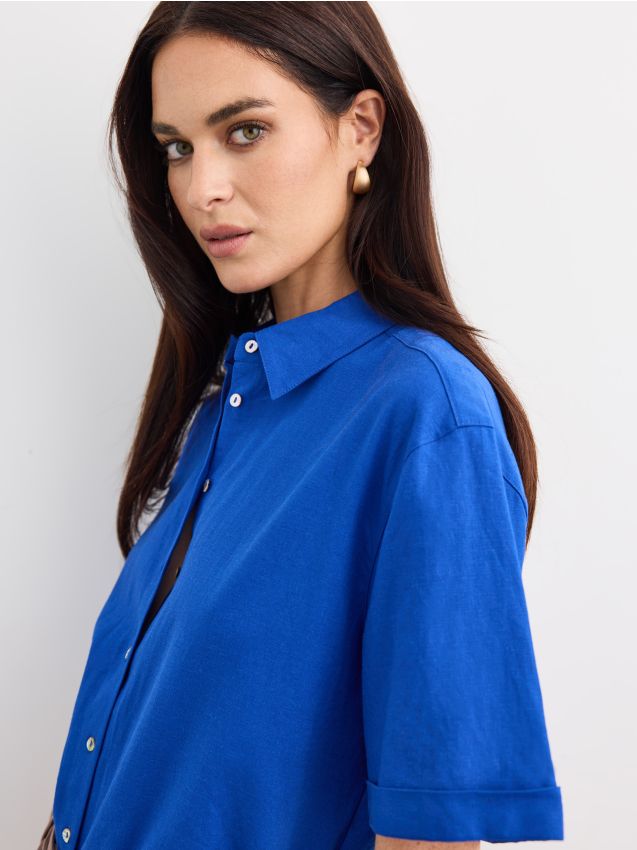 Mohito - Риза с къси ръкави - индиго