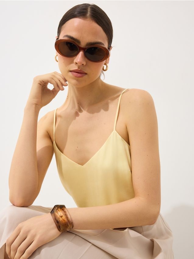 Mohito - Топ с презрамки - жълто