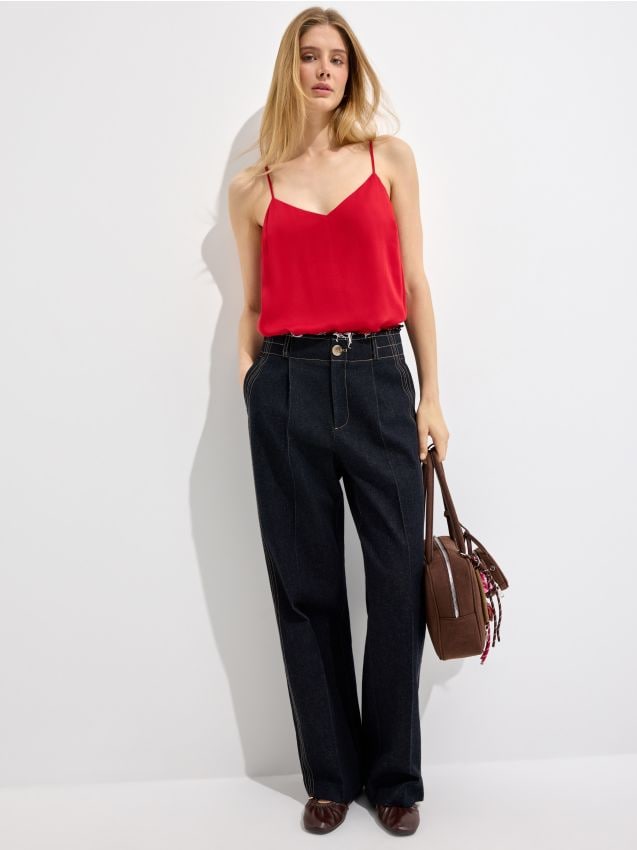 Mohito - Топ с презрамки - червен