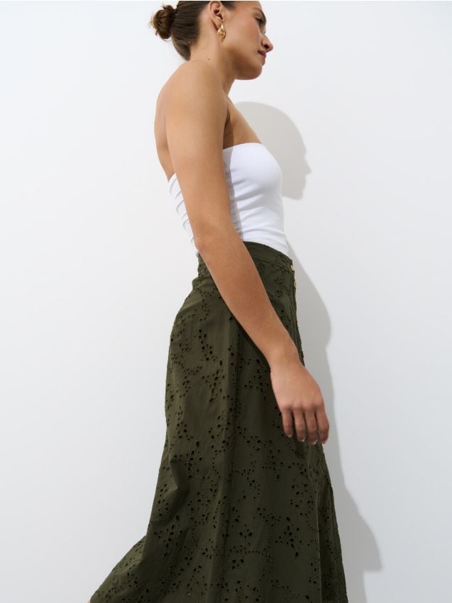 Mohito - Puuvillane seelik - khaki